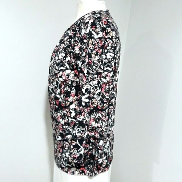 Karl Lagerfeld floral print Long-Sleeve top size small - Picture 4 of 9